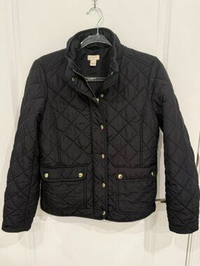 J. Crew Black Quilted Jacket